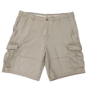 Timberland Cargo Shorts Mens 38 Beige Flat Front High Rise Cotton Outdoor Hiking